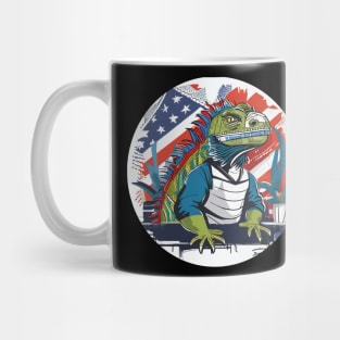 Iguana flag Mug